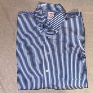 Brooks Brothers Navy Striped Button Down Shirt